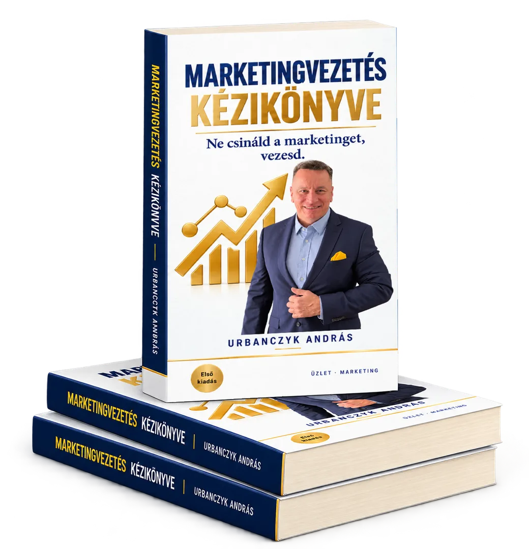 A Marketingvezetés Kézikönyve, három példány egymáson